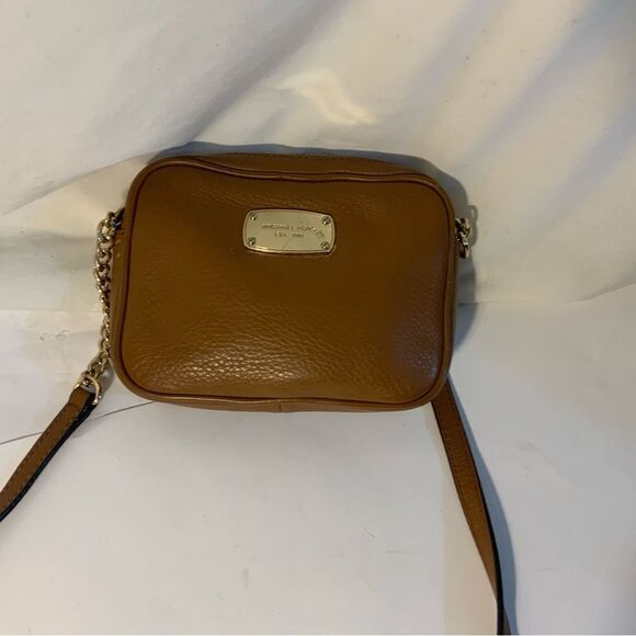 MICHAEL KORS Brown Pebble Leather Mini Crossbody  Bag - Picture 4 of 12